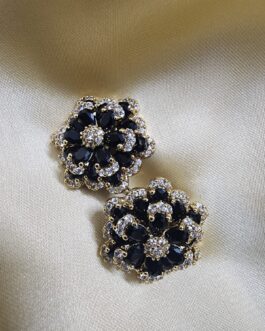 Floral Zircon Stud Earrings