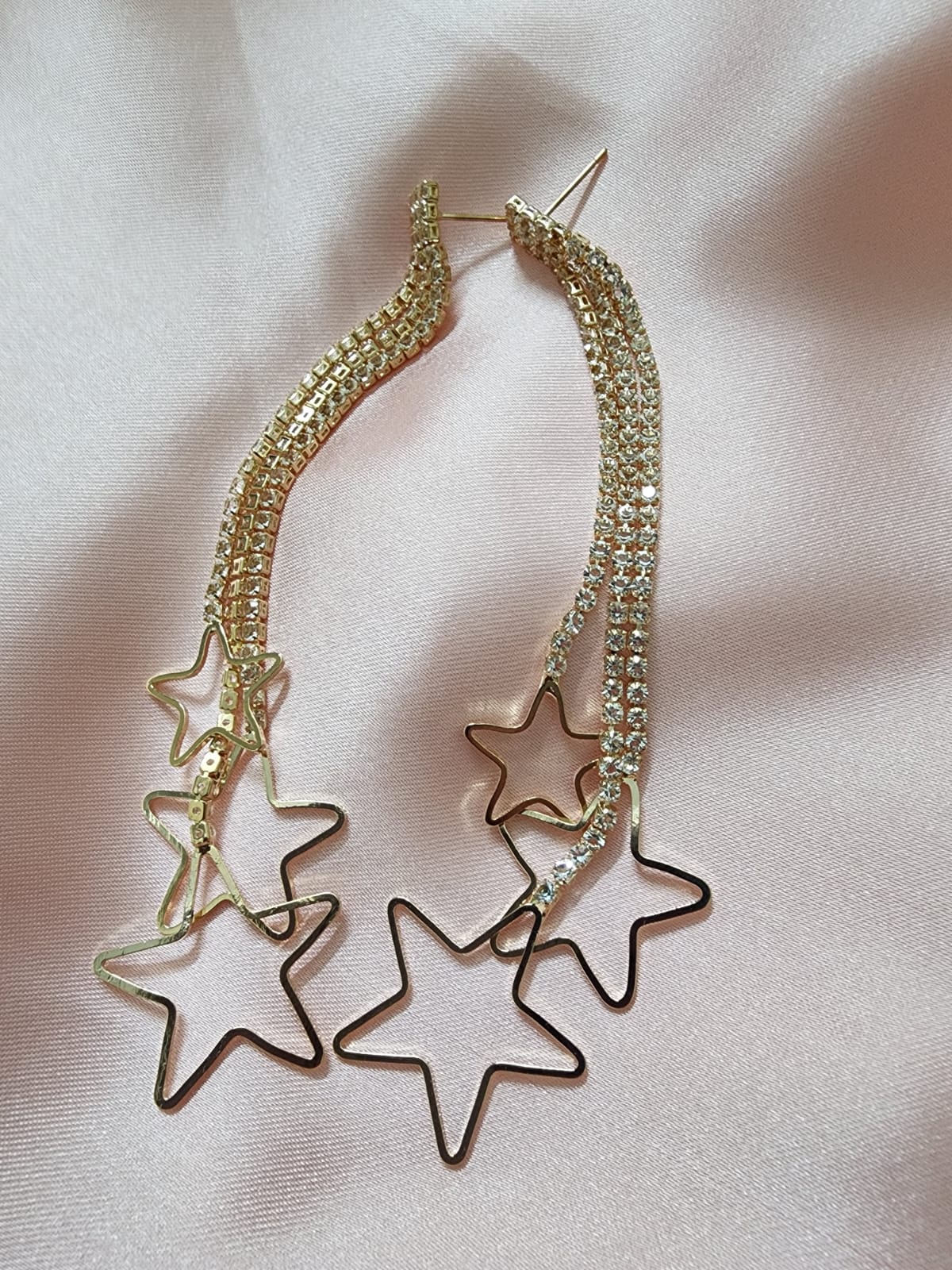 Golden Star Drop Earrings