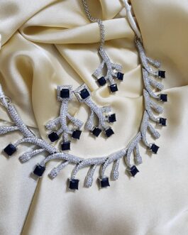1 Carat Zircon Bridal Set – Midnight Blue