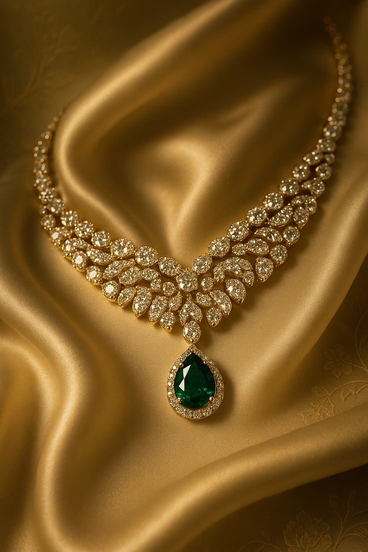 Elegance in Green – Sparkling Zircon Necklace