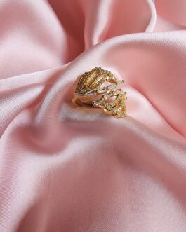 Luminous Layered Wings Gold Ring