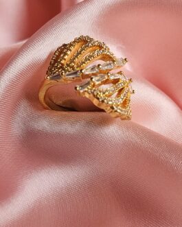Luminous Layered Wings Gold Ring